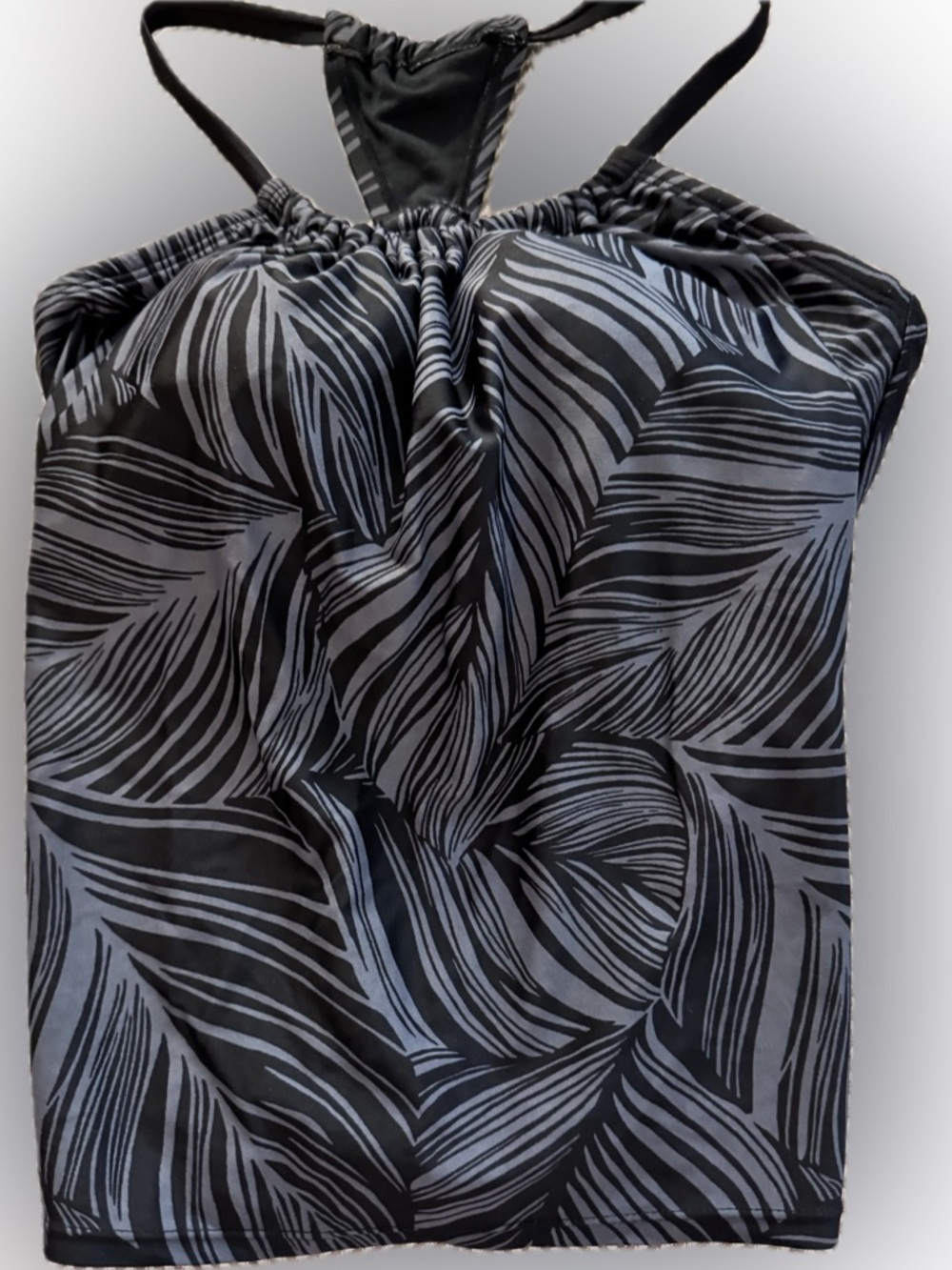 Kona Sol Palm Print Tankini Top | Size S | NWOT